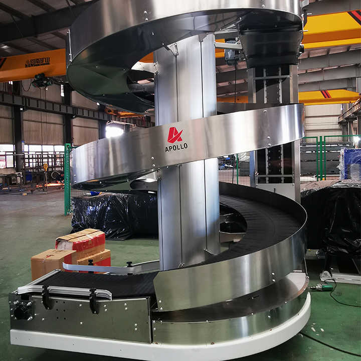 Gravity Spiral Conveyor atau Conveyor Spiral Gravitasi Mesin Conveyor Untuk Memindahkan Barang Antar Lantai Secara Otomatis