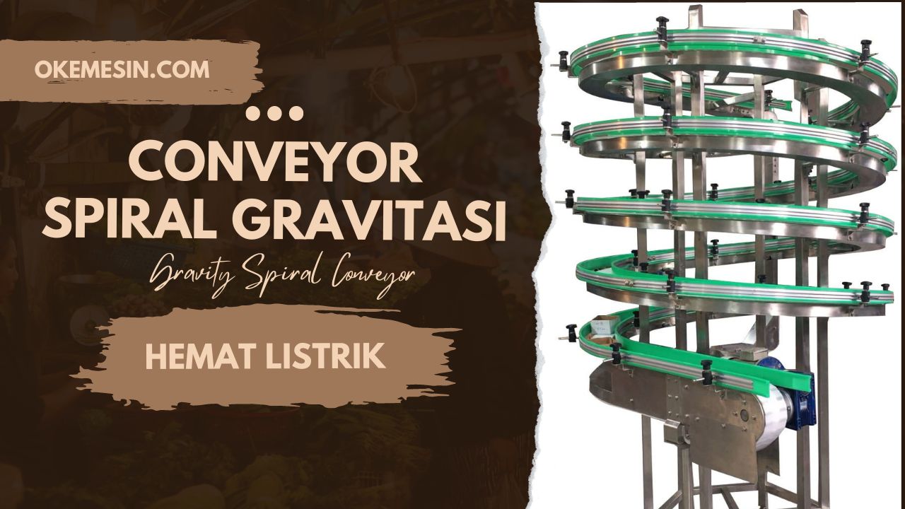 Gravity Spiral Conveyor atau Conveyor Spiral Gravitasi Mesin Conveyor Untuk Memindahkan Barang Antar Lantai Secara Otomatis