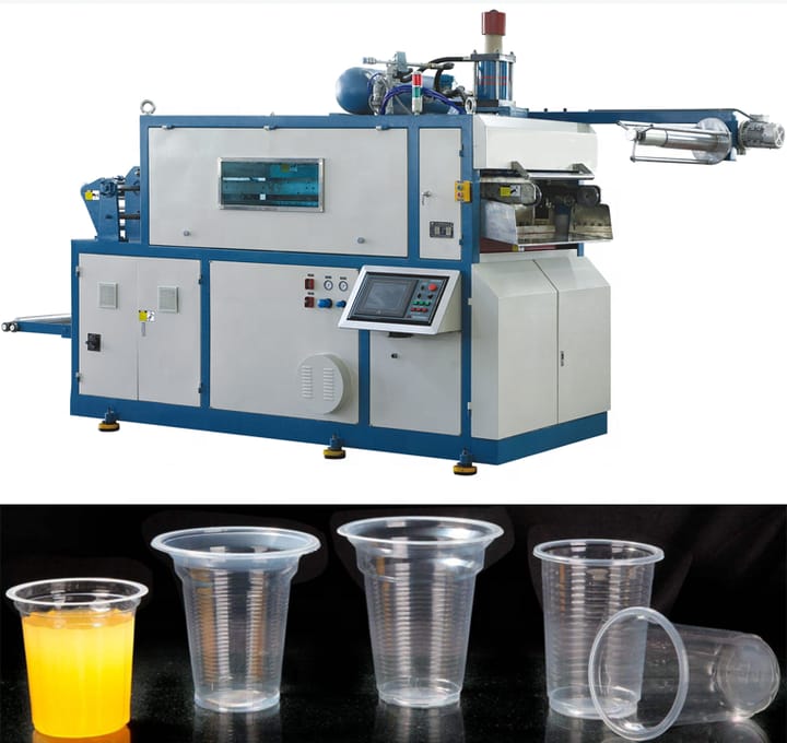 Thermoforming Machine atau Mesin Thermoforming Untuk Memproduksi atau Mencetak Aneka Kemasan dan Cup Plastik