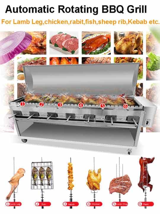 Mesin Pemanggang BBQ Otomatis atau Automatic BBQ Grilling Machine